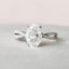 3.0 CT Oval Cut Solitaire & Cross Over Pave Moissanite Engagement Ring - crownmoissanite