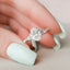 1.5 CT Oval Pave Moissanite Engagement Ring - crownmoissanite