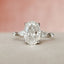 2.0 CT Oval Shaped Moissanite Hidden Halo Engagement Ring - crownmoissanite