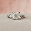 1.50 CT Cushion Shaped Moissanite Twig Style Engagement Ring - crownmoissanite
