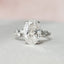 3.0 CT Oval Cut Cluster Style Pave Moissanite Engagement Ring - crownmoissanite