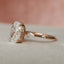 2.0 CT Oval Shaped Moissanite Hidden Halo Engagement Ring - crownmoissanite