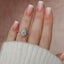 2.0 CT Pear Cut Halo & Pave Setting Moissanite Engagement Ring - crownmoissanite