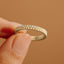 0.33 TCW Round Cut Beaded design Moissanite Wedding Band