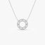 0.44 TCW Round & Baguette Cut Circle Diamond Moissanite Necklace