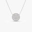 0.84 TCW Round Cut Halo Setting Circle Moissanite Diamond Necklace