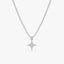 0.07 TCW Round Cut North Star Moissanite Diamond Necklace