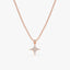 0.07 TCW Round Cut North Star Moissanite Diamond Necklace