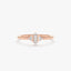 0.08 TCW Baguette Cut Cluster Gold Moissanite Wedding Band