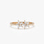 0.36 TCW Round & Marquise Cut Two Flower Moissanite Wedding Band