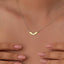 Solid Plain Gold Halloween Dainty Bat Pendant Necklace