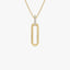 0.05 TCW Round Cut Gold Paper Clip Link Moissanite Diamond Necklace