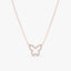 0.07 TCW Round Cut Butterfly Moissanite Diamond Necklace