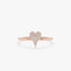 0.07 TCW Round Cut Micro Pave Heart Shape Moissanite Wedding Band