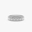 0.08 TCW Round Cut Half Eternity Unique Moissanite Wedding Band