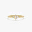 0.08 TCW Baguette Cut Cluster Gold Moissanite Wedding Band