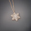 0.80 TCW Round & Baguette Cut Snow Flake Moissanite Diamond Necklace