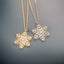 0.80 TCW Round & Baguette Cut Snow Flake Moissanite Diamond Necklace