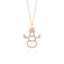 0.25 TCW Round Cut Snowman Moissanite Diamond Necklace