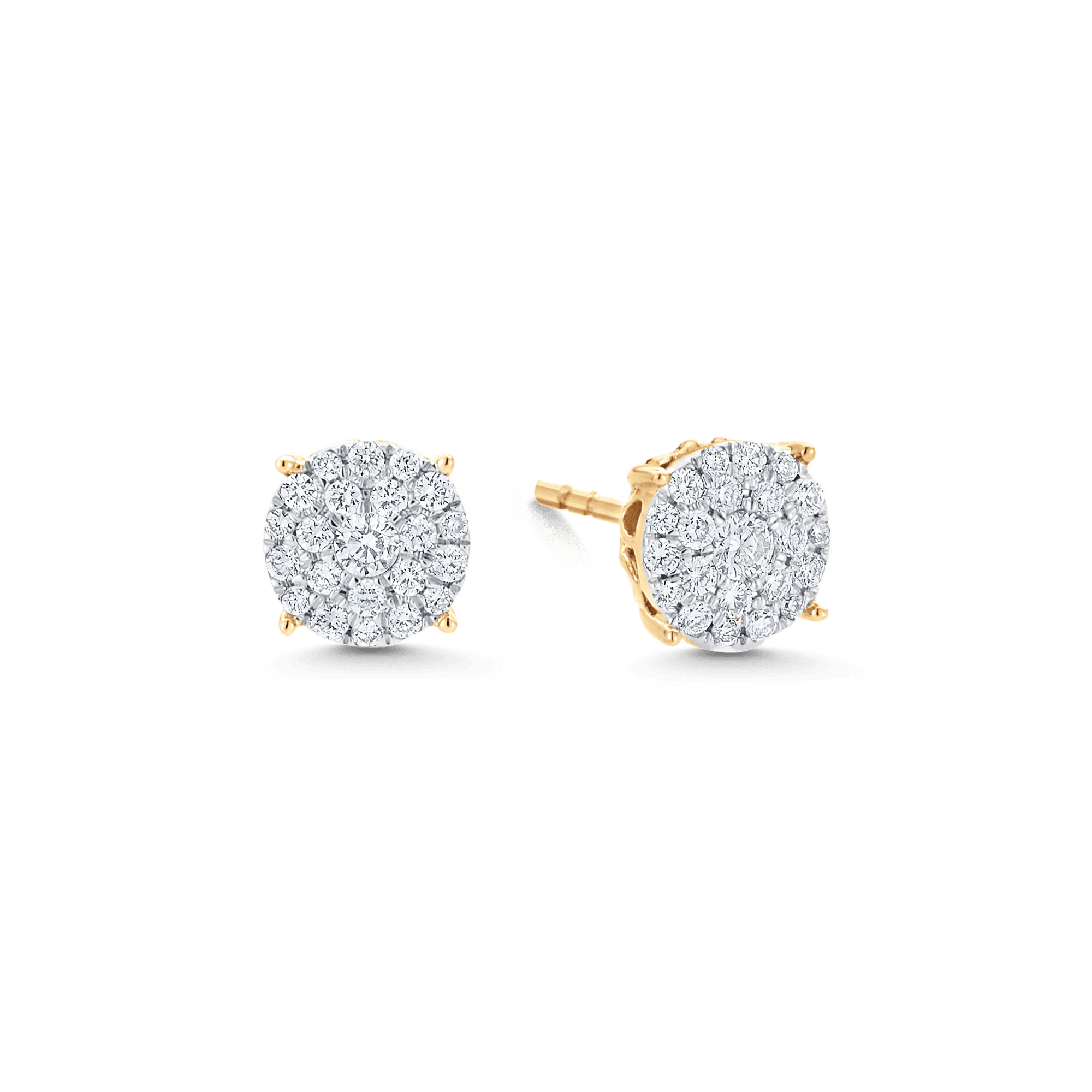 2.0 TCW Round Moissanite Diamond Studs Earrings - crownmoissanite