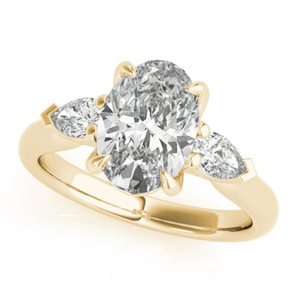 2.0 - 3.0 CT Oval Cut Moissanite Three Stone Engagement Ring