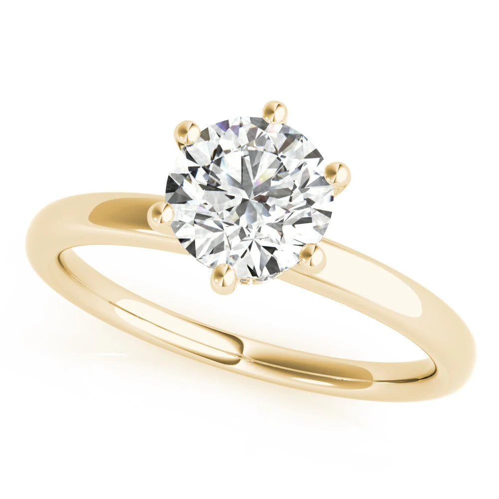 1.5 - 2.5 CT Round Moissanite Solitaire Engagement Ring