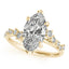 2.5 - 4.0 CT Marquise Moissanite Cluster Style Engagement Ring
