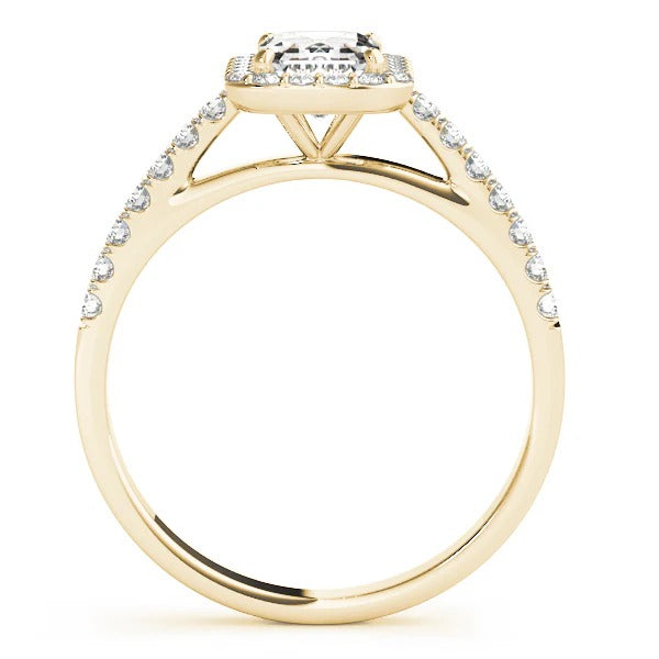 2.0 - 4.0 CT Emerald Moissanite Pave Engagement Ring