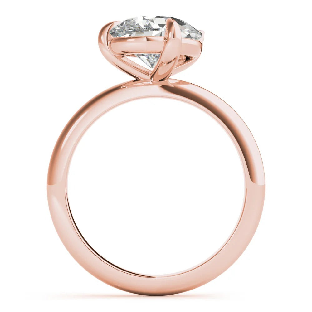 2.0 - 4.0 CT Pear Moissanite Solitaire Engagement Ring