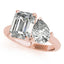 4.0 TCW Pear & Emerald Moissanite Two Stone Engagement Ring