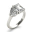 1 - 2 CT Pear & Emerald Moissanite Two Stone Engagement Ring