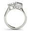 1 - 2 CT Pear & Emerald Moissanite Two Stone Engagement Ring