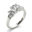 2.0 - 4.0 CT Round Moissanite Cluster Style Engagement Ring