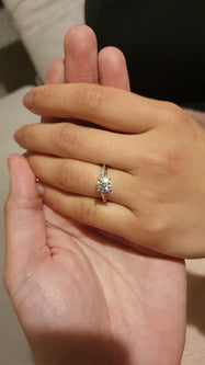 1.5 - 3.5 CT Round Moissanite Twisted Shank Engagement Ring