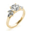 2.0 - 4.0 CT Round Moissanite Cluster Style Engagement Ring