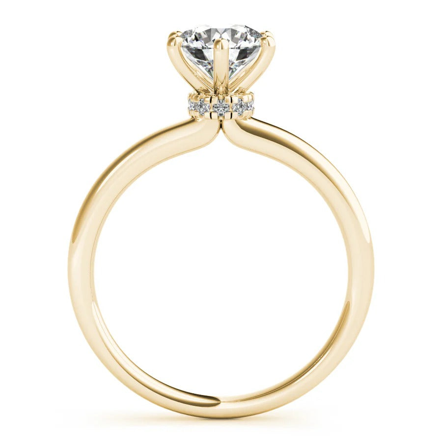 1.5 - 2.5 CT Round Moissanite Solitaire Engagement Ring