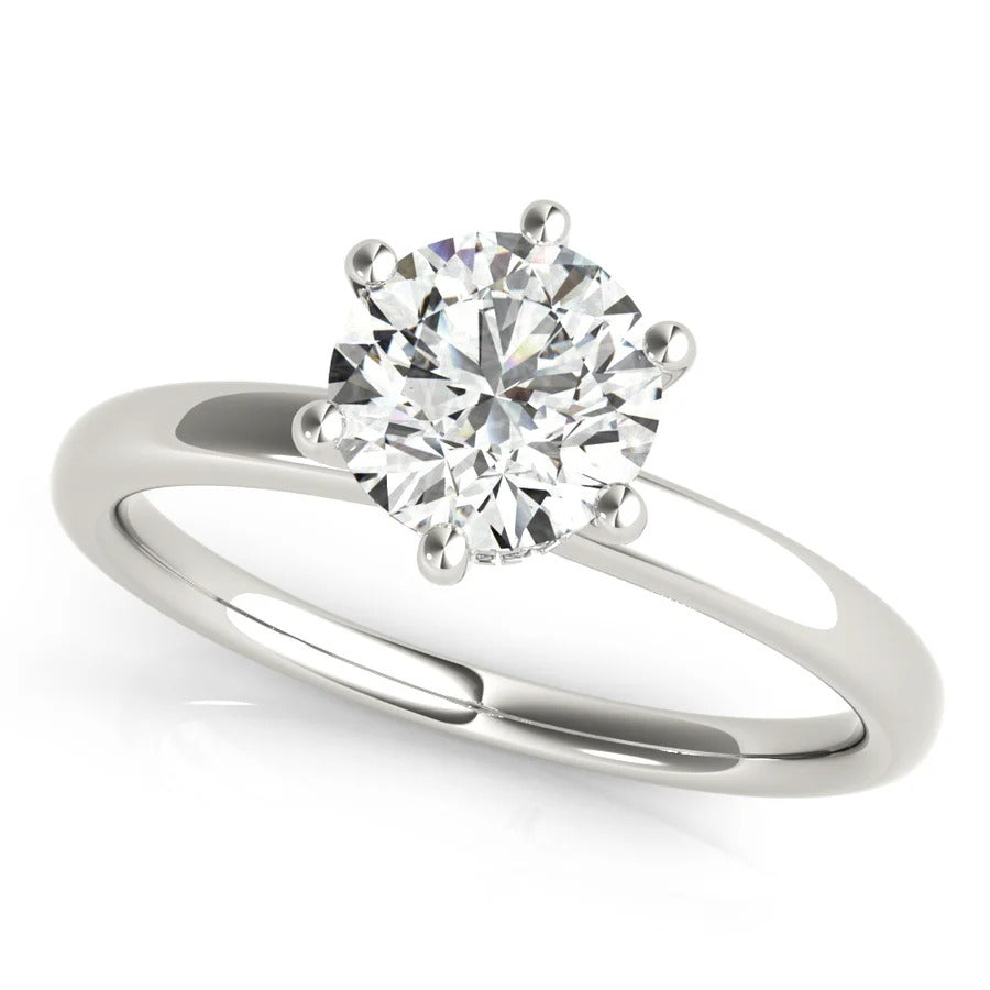 1.5 - 2.5 CT Round Moissanite Solitaire Engagement Ring