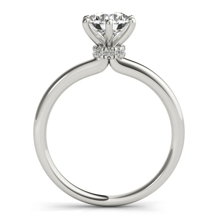 1.5 - 2.5 CT Round Moissanite Solitaire Engagement Ring