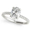 1.5 - 2.5 CT Oval Cut Moissanite Pave Setting Engagement Ring