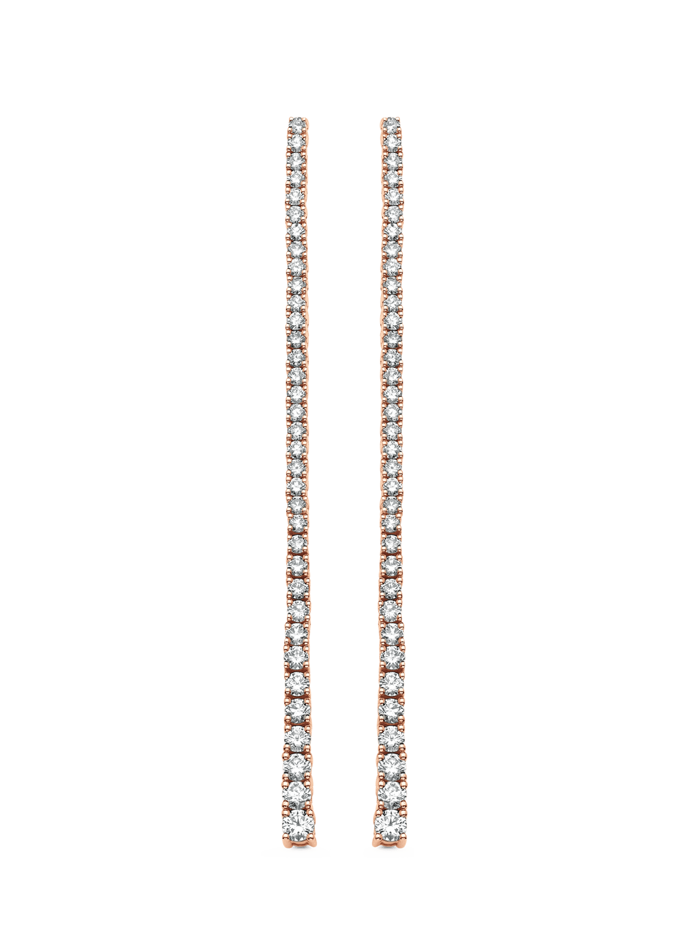 2.21 TCW Round Moissanite Diamond Long Drop Earrings - crownmoissanite