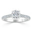 0.75 CT Round Shaped Moissanite Solitaire Engagement Ring - crownmoissanite