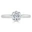 0.75 CT Round Cut Solitaire Moissanite Engagement Ring - crownmoissanite