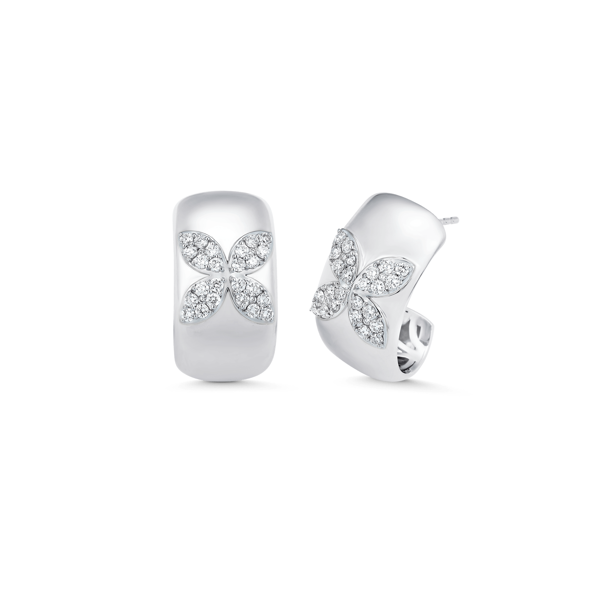 0.73 TCW Round Moissanite Diamond Petite Earrings - crownmoissanite