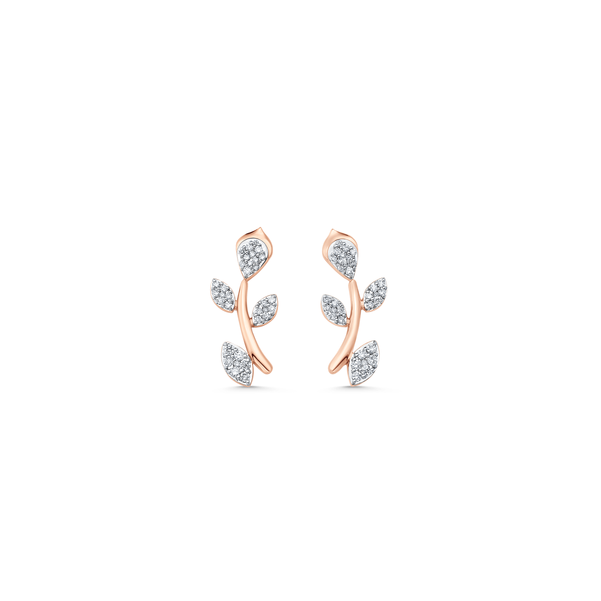 0.22 TCW Round Moissanite Diamond Ear Crawler Earrings - crownmoissanite