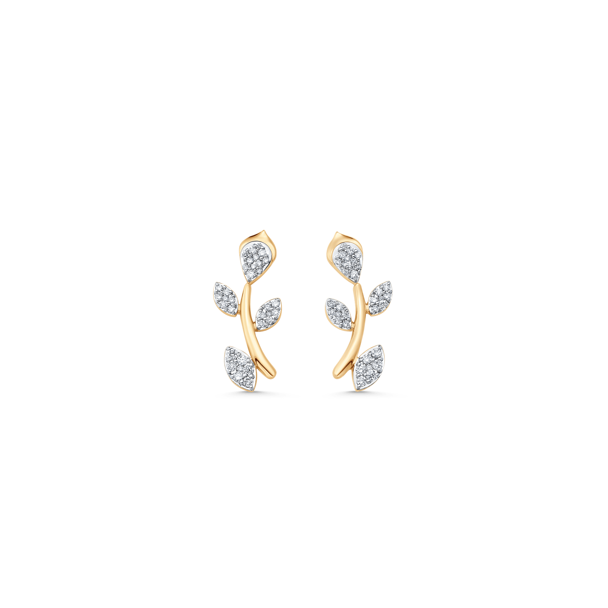 0.22 TCW Round Moissanite Diamond Ear Crawler Earrings - crownmoissanite