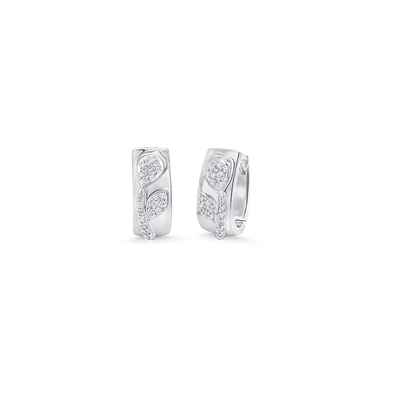 0.25 TCW Round Moissanite Diamond Huggie Earrings - crownmoissanite
