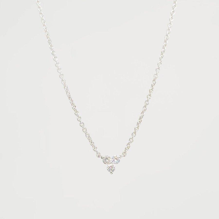 0.12CT Round Moissanite Lindsey Necklace - crownmoissanite