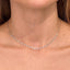 1.09TCW Round Moissanite Drip Necklace - crownmoissanite