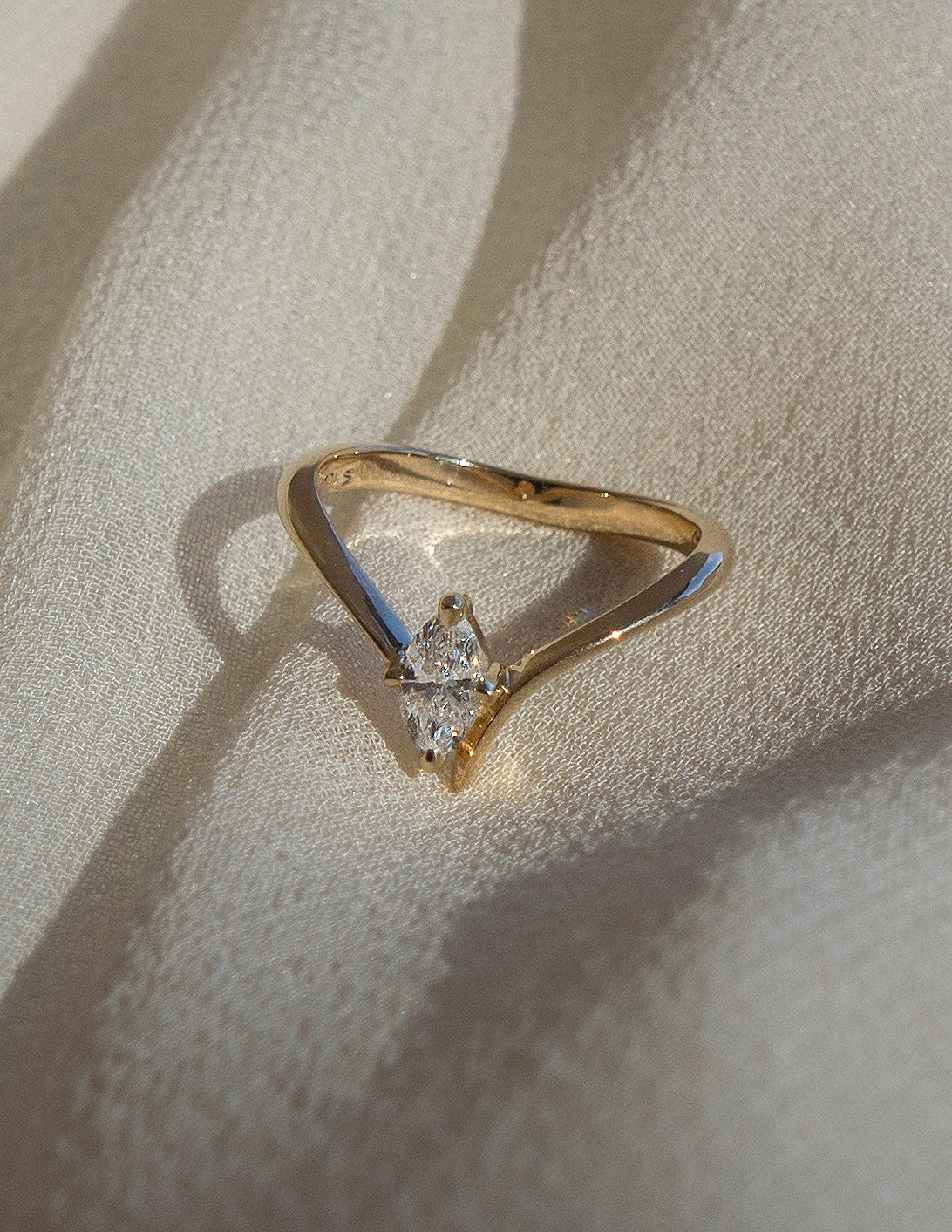 0.50 -1.50 CT Marquise Shape Moissanite Solitaire Engagement Ring