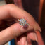 1.5 CT Round Solitaire & Pave Setting Moissanite Engagement Ring - crownmoissanite